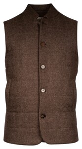 Giordano Owen Wool Blend Subtle Mélange Uni Color Body-Warmer Brown