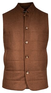 Giordano Owen Wool Blend Subtle Mélange Uni Color Body-Warmer Choco Brown