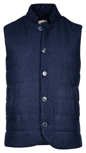 Giordano Owen Wool Blend Subtle Mélange Uni Color Body-Warmer Navy