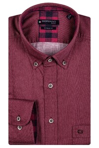 Giordano Oxford Look Ivy Button Down Overhemd Rood