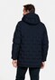 Giordano Parka Removable Hood Water and Windproof Down Filled Laser Fused Jack Navy