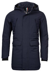 Giordano Parka Removable Hood Water and Windproof Fabric Jack Navy