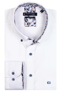Giordano Plain Twill Ivy Button Down Shirt White