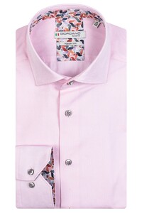 Giordano Plain Twill Subtle Contrast Maggiore Semi Cutaway Shirt Soft Pink