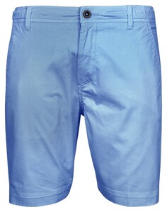 Giordano Porter Elastic Waist Garment Dyed Twill Cotton Stretch Bermuda Light Blue
