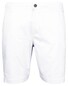 Giordano Porter Elastic Waist Garment Dyed Twill Cotton Stretch Bermuda Optical White