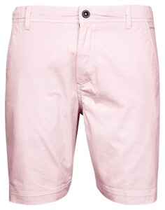Giordano Porter Elastic Waist Garment Dyed Twill Cotton Stretch Bermuda Soft Pink