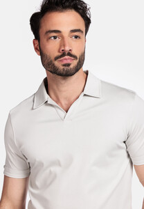 Giordano Portofino Liquid Cotton Short Sleeve Polo Beige
