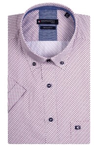 Giordano Retro Mini Pattern League Button Down Shirt Soft Pink