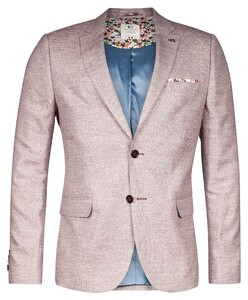 Giordano Robert Fully Lined Plain Linen Look Structure Jacket Red