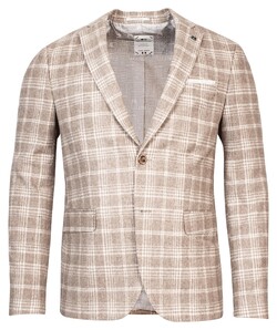 Giordano Robert Wool Mix Check Colbert Zand