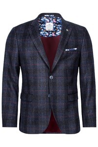 Giordano Robert Wool Mix Check Jacket Navy-Red-Blue