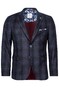 Giordano Robert Wool Mix Check Jacket Navy-Red-Blue