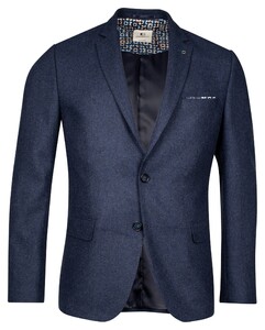 Giordano Robert Wool Mix Faux Uni Subtle Mélange  Jacket Navy