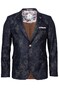 Giordano Robert Wool Mix Floral Colbert Navy-Taupe