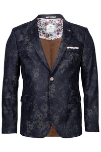 Giordano Robert Wool Mix Floral Jacket Navy-Taupe