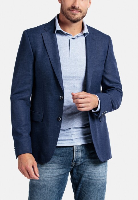Giordano Robert Woven Structure Jacket Blue