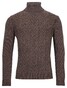 Giordano Roll Neck Fantasy Cable Knit Wool Blend With Cashmere Pullover Taupe