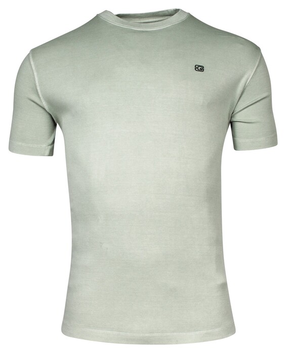 Giordano Round Neck Jersey Garment Dyed T-Shirt Groen