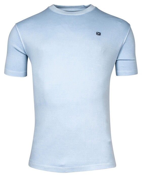 Giordano Round Neck Jersey Garment Dyed T-Shirt Light Blue