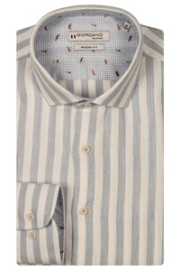 Giordano Row Brushed Twill Stripe Overhemd Licht Blauw