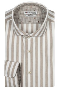 Giordano Row Brushed Twill Stripe Shirt Sand