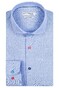 Giordano Row Contrast Buttons Cutaway Oxford Cotton Linen Blend Shirt Light Blue