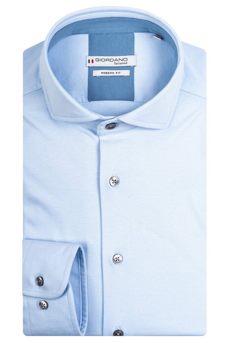 Giordano Row Cotton Liquid Touch Overhemd Licht Blauw