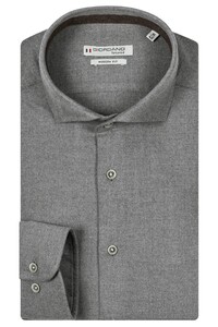 Giordano Row Cotton Sustainable Wool Twill Shirt Grey