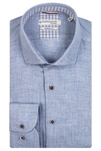 Giordano Row Cotton Wool Melange Overhemd Licht Blauw