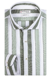 Giordano Row Cutaway Bold Stripes Shirt Green