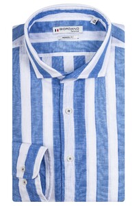 Giordano Row Cutaway Bold Stripes Shirt Navy