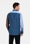 Giordano Row Cutaway Collar Linnen Color Block Overhemd Blauw-Multi