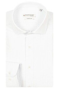 Giordano Row Cutaway Collar Seersucker Stripe Overhemd Licht Blauw
