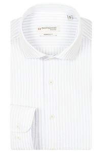 Giordano Row Cutaway Collar Seersucker Stripe Overhemd Navy