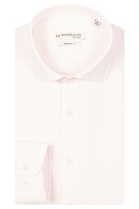 Giordano Row Cutaway Collar Seersucker Stripe Shirt Pink
