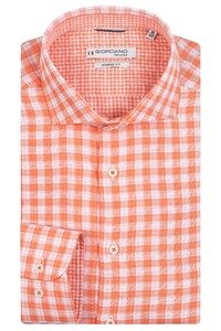 Giordano Row Cutaway Doubleface Check Shirt Soft Coral