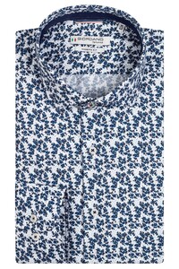 Giordano Row Cutaway Mini Flowers Fine Twill Shirt Denim Blue