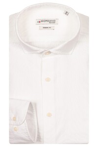 Giordano Row Cutaway Plain Cotton Oxford Overhemd Wit