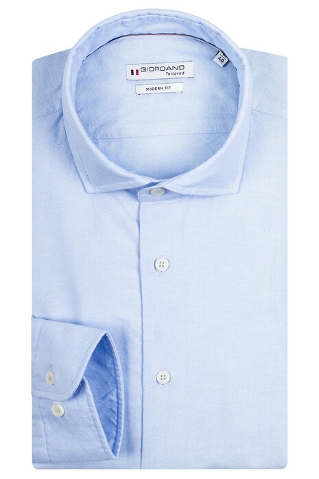 Giordano Row Cutaway Plain Cotton Oxford Shirt Light Blue