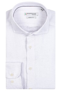 Giordano Row Cutaway Plain Linen Shirt White