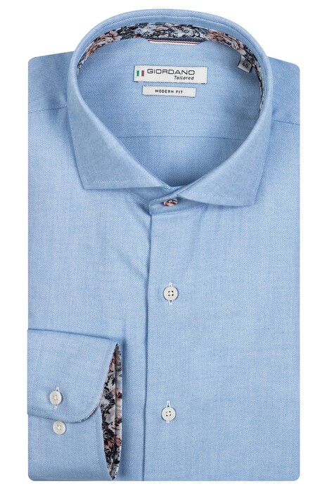 Giordano Row Cutaway Soft Twill Overhemd Licht Blauw