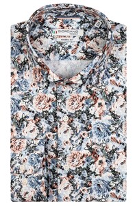 Giordano Row Floral Pattern Twill Overhemd Off White-Multi