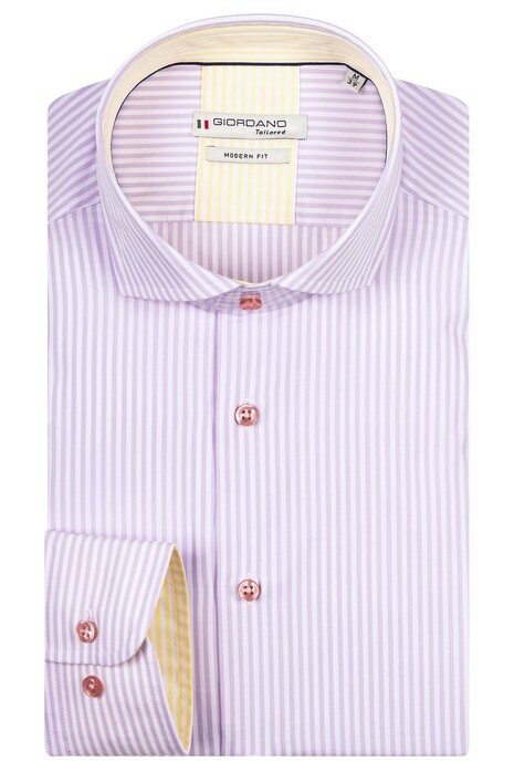 Giordano Row Fresh Stripes Overhemd Lila