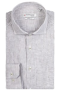 Giordano Row Linen Stripe Shirt Green