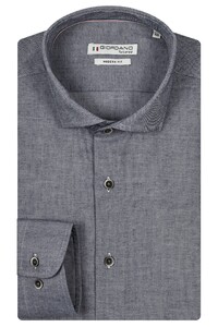 Giordano Row Melange Two Tone Twill Shirt Dark Navy