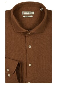 Giordano Row Plain Structured Cotton Cutaway Collar Overhemd Rood