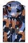 Giordano Row Semi Cutaway Big Fantasy Round Pattern Overhemd Navy-Bruin
