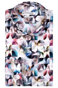 Giordano Row Semi Cutaway Geometric Fantasy Overhemd Multicolor