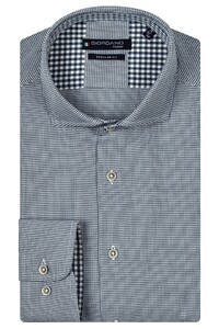 Giordano Row Two Tone Mini Houndstooth Overhemd Dark Navy